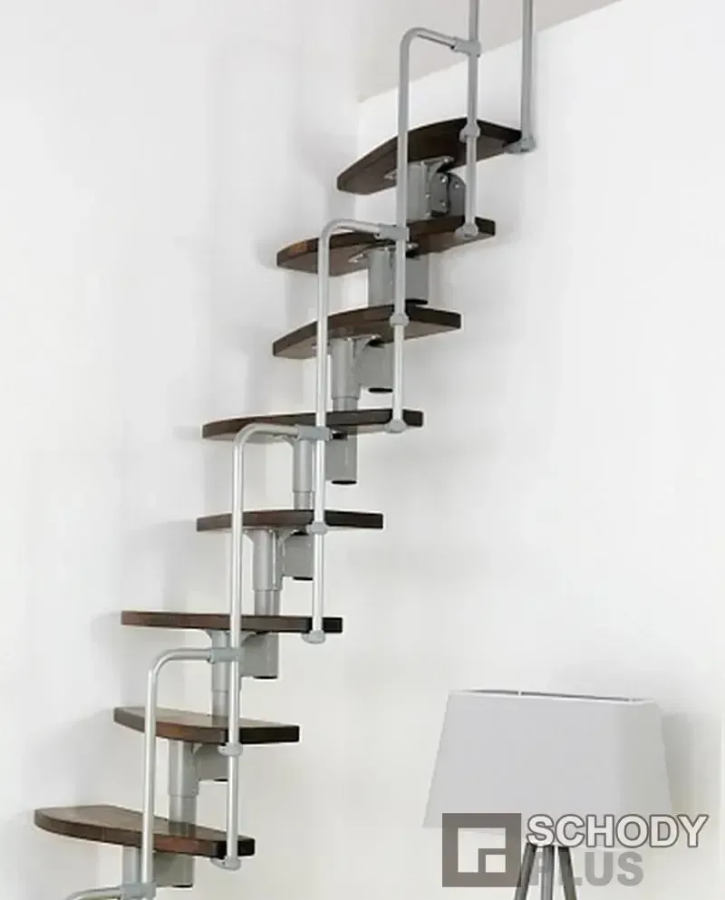 Mlynářské schody Monaco Grey Walnut