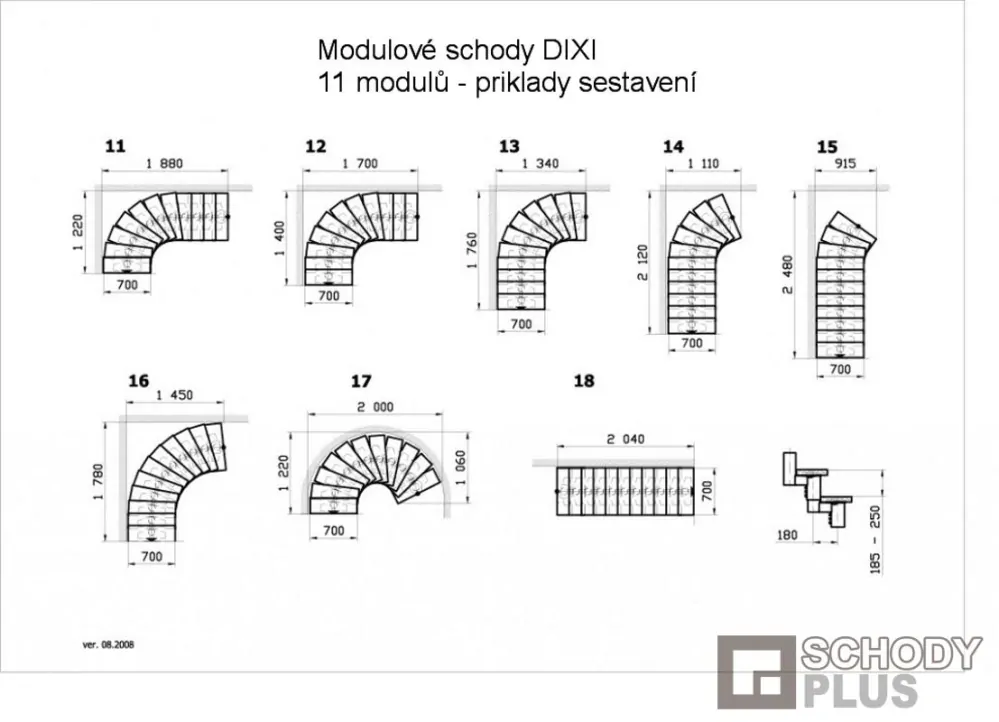 Modulové schody DIXI VERTICAL
